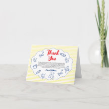 Ciao bambino gele baby shower bedankkaart