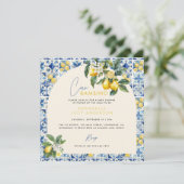 Ciao Bambino Griekse citroen baby shower Kaart (Staand voorkant)