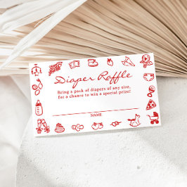 Ciao Bambino Italiaans Baby shower Luier Raffle Informatiekaartje