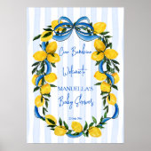 Ciao bambino Italiaans baby shower welkomstbord Poster (Voorkant)