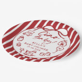 Ciao Bambino Italiaans geïllustreerd Baby shower Papieren Bordje (Gekanteld)