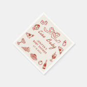 Ciao Bambino Italiaans geïllustreerd Baby shower Servet (Hoek)