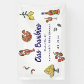 Ciao Bambino Italiaans Mediterraan Baby shower Spandoek (Verticaal)