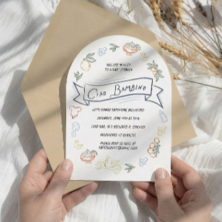 Ciao Bambino Italiaanse baby shower uitnodiging