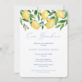 Ciao Bambino Italiaanse Lemons Boy Baby shower Par Kaart (Voorkant)