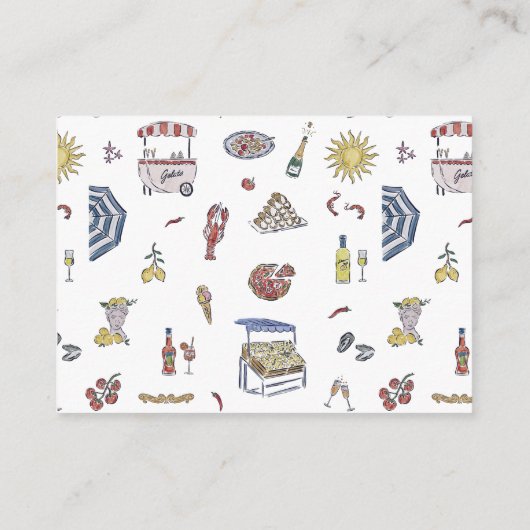 Ciao Bambino | Italian Summer Baby Shower Informatiekaartje (Achterkant)