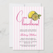 Ciao Bambino Lemon Italiaans Zomer Baby shower Kaart (Voorkant)