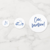 Ciao Bambino Mediterranean Blue Boy Baby Shower Confetti (Voorkanten)