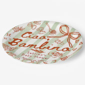 Ciao Bambino Olive Green Papieren Bordje (Gekanteld)