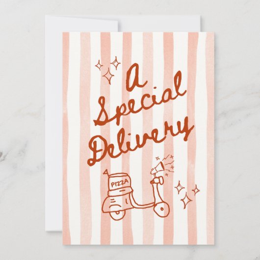 Ciao Bambino Red Baby Shower Kaart (Achterkant)