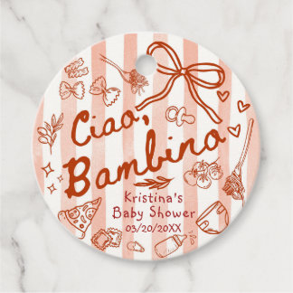 Ciao Bambino Rood/Rode Favoritietags Bedankjes Labels