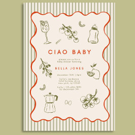 Ciao Bambino Uitnodiging voor Baby Borrel Sjabloon