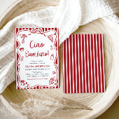 Ciao Bambino Whimsical Italian Pizza Baby shower Kaart