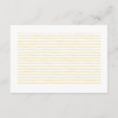 Ciao Bambino Yellow Stripe Baby shower Informatiekaartje (Achterkant)