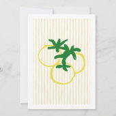 Ciao Bambino Yellow Stripe Baby shower Kaart (Achterkant)