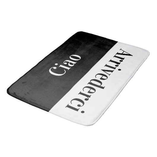 Ciao    - begroeten Italiaans Badmat (Gekanteld)