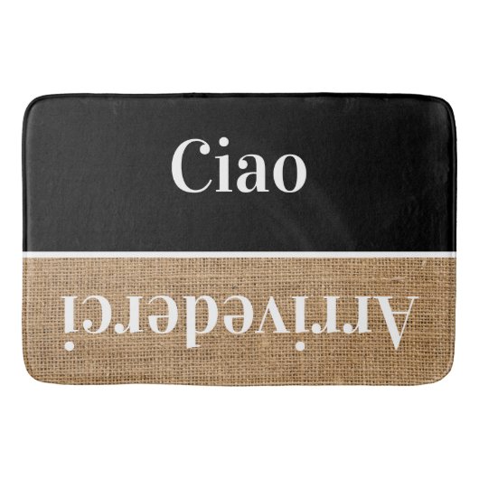 Ciao - begroeten Italiaans Badmat (Voorkant)