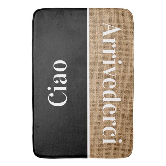 Ciao - begroeten Italiaans Badmat (Voorkant Verticaal)