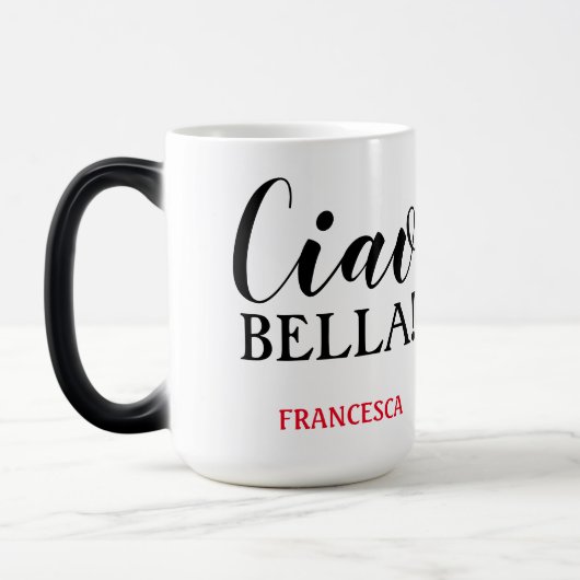 Ciao Bella! Aangepaste foto Magische Mok (Links)