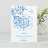 Ciao Bella Bachelorette Reisplan Sjabloon Kaart (Staand voorkant)