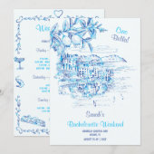 Ciao Bella Bachelorette Reisplan Sjabloon Kaart (Voorkant / Achterkant)