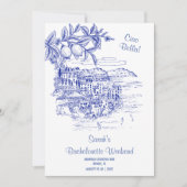 Ciao Bella Bachelorette Reisroute Sjabloon Kaart (Voorkant)