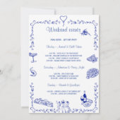 Ciao Bella Bachelorette Reisroute Sjabloon Kaart (Achterkant)