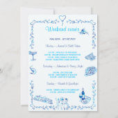 Ciao Bella Bachelorette Reisroute Sjabloon Kaart (Achterkant)