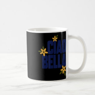 Ciao Bella Bloemen Mooie Vintage Grafiek  Koffiemok