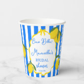 Ciao Bella citroenen Italiaanse bruidsfeest custom Papieren Bekers (Achterkant)