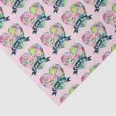 Ciao Bella Cute Floral Heart met tropische bloemen Tissuepapier (Detail)