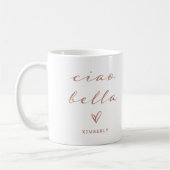 Ciao Bella | Faux Roos Goud Italiaans Modern Scrip Koffiemok (Links)