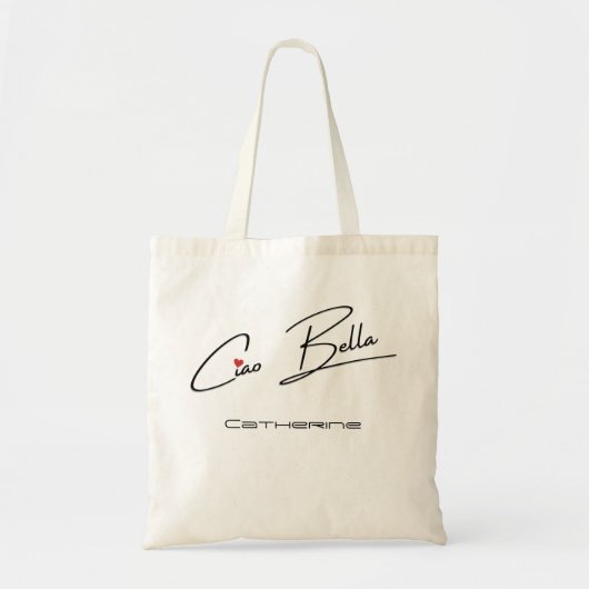 Ciao Bella Grocery Naam Canvas tas (Voorkant)