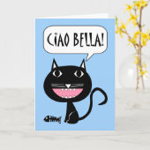 Ciao Bella! Hallo Mooie Kaart in het Italiaans (Gele Bloem)