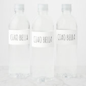 Ciao bella | Hallo schoonheid Waterfles Etiket (Flessen)
