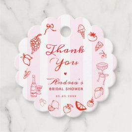 Ciao Bella Hand Getekende Bruiloftsshower Bedankje Bedankjes Labels