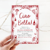 Ciao Bella handgetekende Italiaans Pizza Vrijgezel Kaart