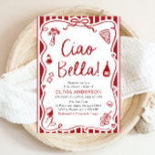 Ciao Bella handgetekende Italiaans Pizza Vrijgezel Kaart