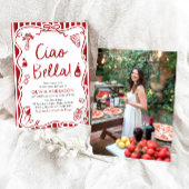 Ciao Bella handgetekende Italiaans Pizza Vrijgezel Kaart