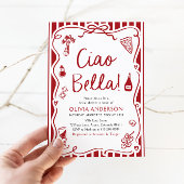 Ciao Bella handgetekende Italiaans Pizza Vrijgezel Kaart