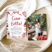 Ciao Bella handgetekende Italiaans Pizza Vrijgezel Kaart