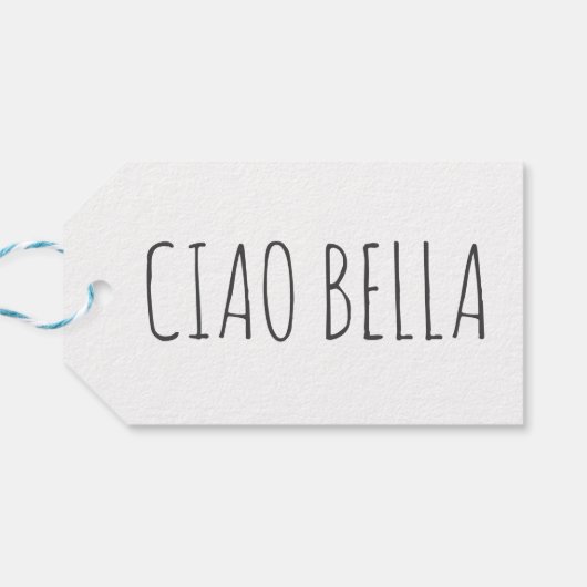 Ciao bella | Hi mooi Cadeaulabel (Achterkant Horizontaal)