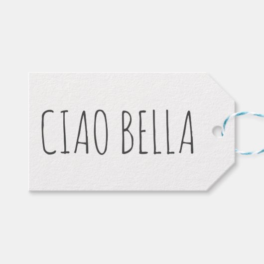 Ciao bella | Hi mooi Cadeaulabel (Voorkant (Horizontaal))