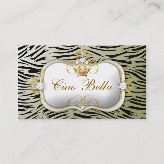 Ciao Bella Hip Zebra Moss Visitekaartje (Voorkant)