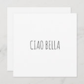 Ciao bella | Hoi mooi | birthday (Voorkant / Achterkant)
