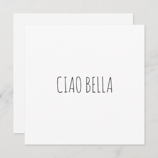 Ciao bella | Hoi mooi | birthday (Voorkant / Achterkant)