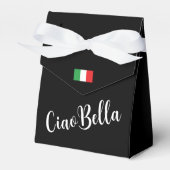 Ciao Bella Italiaans Elegant Schrift Zwart Bedankdoosjes (Voorkant Zijde)