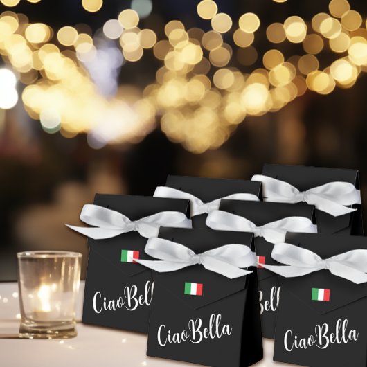 Ciao Bella Italiaans Elegant Schrift Zwart Bedankdoosjes