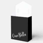 Ciao Bella Italiaans Elegant Script Zwart Bedankdoosjes (Geopend)