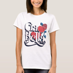 Ciao Bella Italiaans modern script met hart T-shirt
